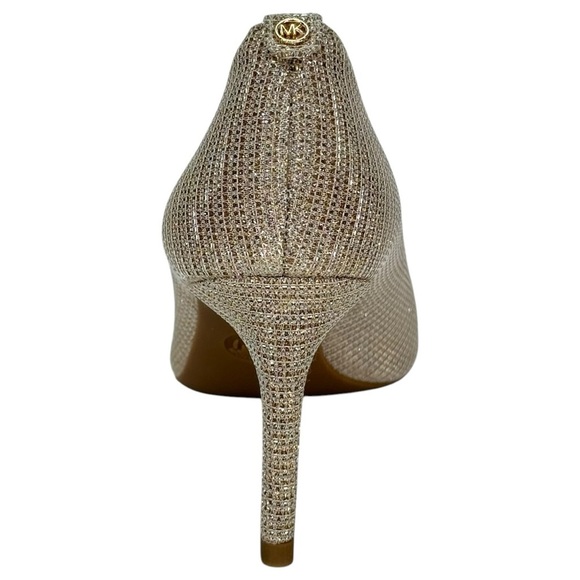 Michael Kors Alina Flex Gold Glitter Chain Mesh Womens Pumps Size 5.5M - Picture 4 of 12